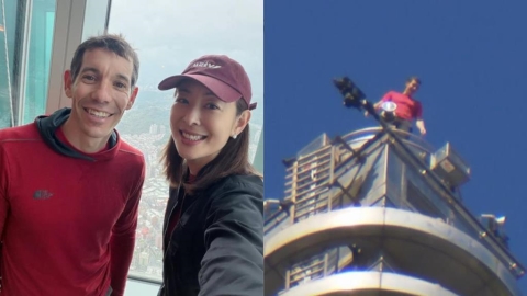 霍諾德成功攀爬101！賈永婕「1心機舉動」被全球直播放送：世界看見台灣