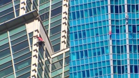 綜合(影)／順利登頂！台北晴空見證歷史　霍諾德徒手挑戰101成為全球第一人