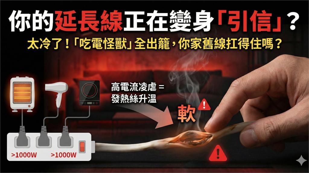 家中延長線「摸到燙燙的快拔掉」！消防員曝「這些徵兆」：是火災發生倒數計時…