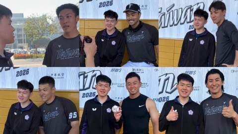 經典賽(影)／柚子同學來了！高承睿驚喜探班　上演棒球桌球夢幻聯動