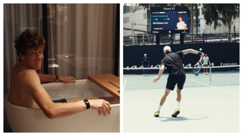 澳網(影)／辛納發影片親揭在墨爾本的一天有多辛苦！網友驚：早上就泡冰水浴太痛苦