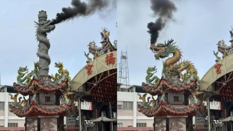 褻瀆神明！高雄橋頭鳳橋宮遭惡搞　網流傳「龍吐黑煙」廟方痛批太惡劣