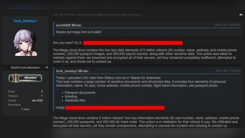 獨家／五福旅行社「20萬旅客護照」被公開　駭客親揭目的：為了「報復」