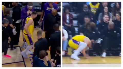 NBA(影)/湖人「東77」掉入「騎士主場陷阱」!腳踝扭傷退場接受治療