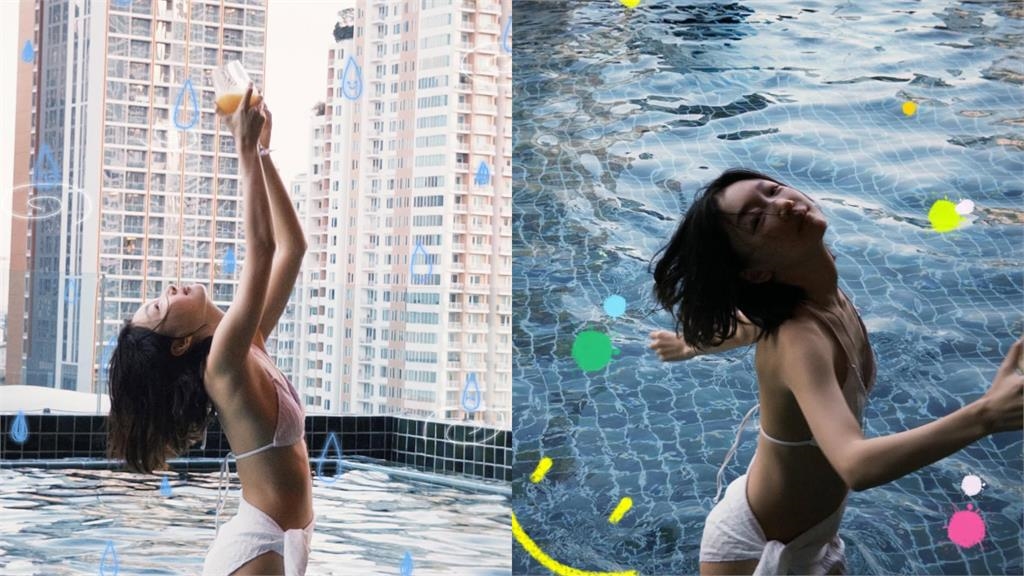 金馬影后周冬雨18張「泳裝戲水照」曝光！零修圖「骨感身材」震撼全網