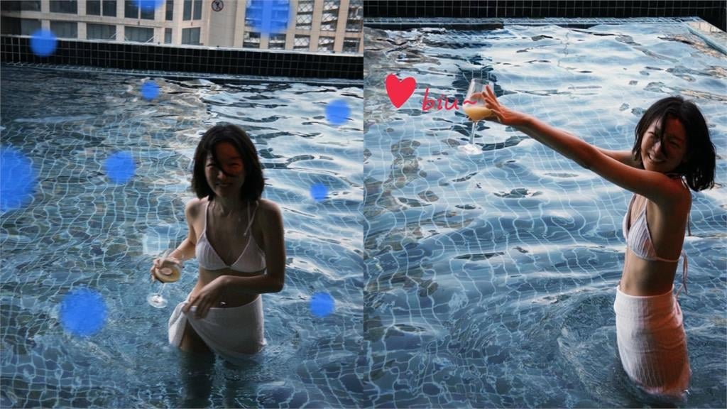 金馬影后周冬雨18張「泳裝戲水照」曝光！零修圖「骨感身材」震撼全網
