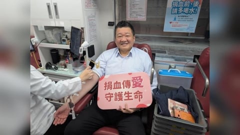 寒流、春節血庫吃緊！賴清德關切出手　何博文率先挽袖捐血