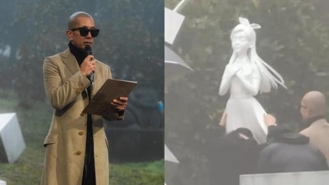 S媽緊擁大S雕像「凝視方位藏密碼」！碑文全曝光…具俊曄真心逼網淚崩