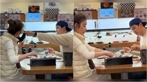 娛樂報報／許維恩、王家梁吃壽司　為女兒「集盤拚扭蛋」可愛互動全被拍