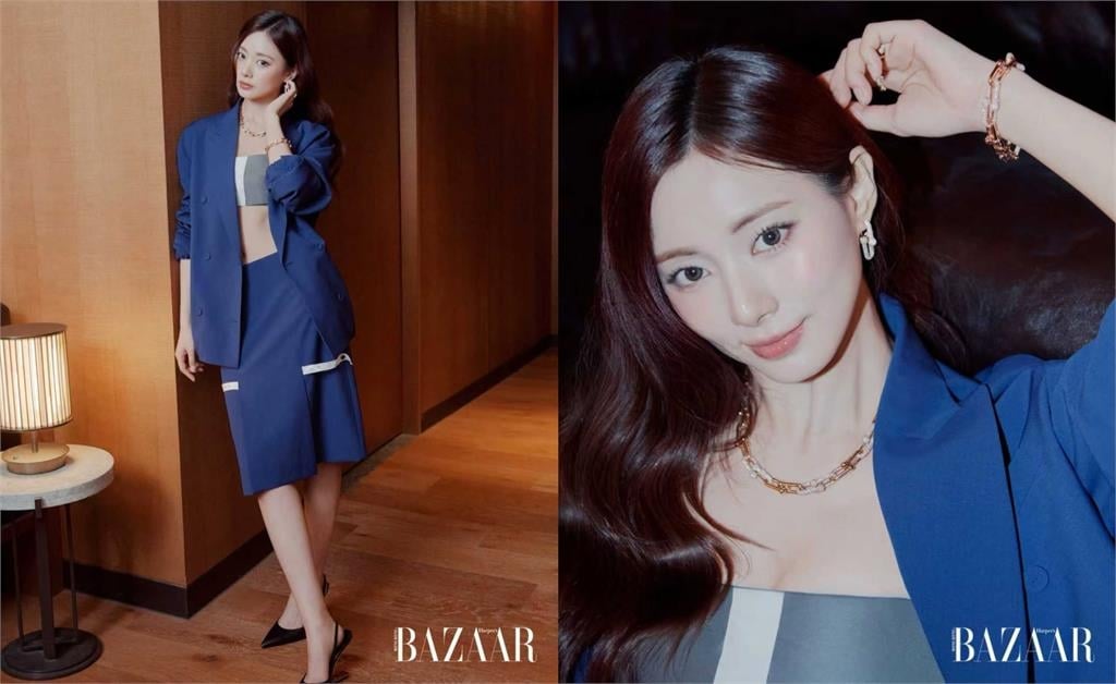 子瑜登時尚雜誌封面！深V鏤空、中空西裝大秀神級比例網讚：被迷倒了