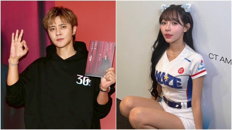 羅志祥和林襄搭檔主持的中天綜合台談話性節目《綜藝OK啦》。（圖／方萬民攝、翻攝自林襄FB）