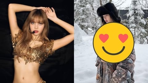 辣妹雪地解放「外衣滑落」竟是Lisa！上身「只剩Bra」網大歪樓：男友視角？