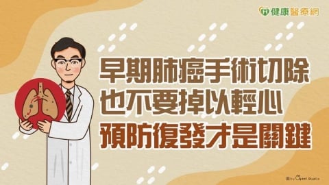 早期肺癌手術切除也不要掉以輕心　預防復發才是關鍵
