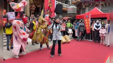 天后會神后！！　　「台灣濱崎步」王彩樺鎮瀾宮防詐宣導