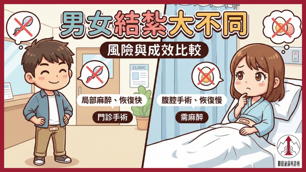 永久避孕選擇差異大：男性結紮與女性結紮的風險與成效比較