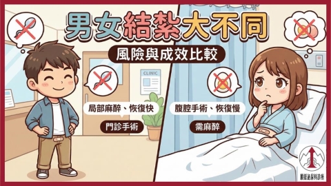 永久避孕選擇差異大：男性結紮與女性結紮的風險與成效比較