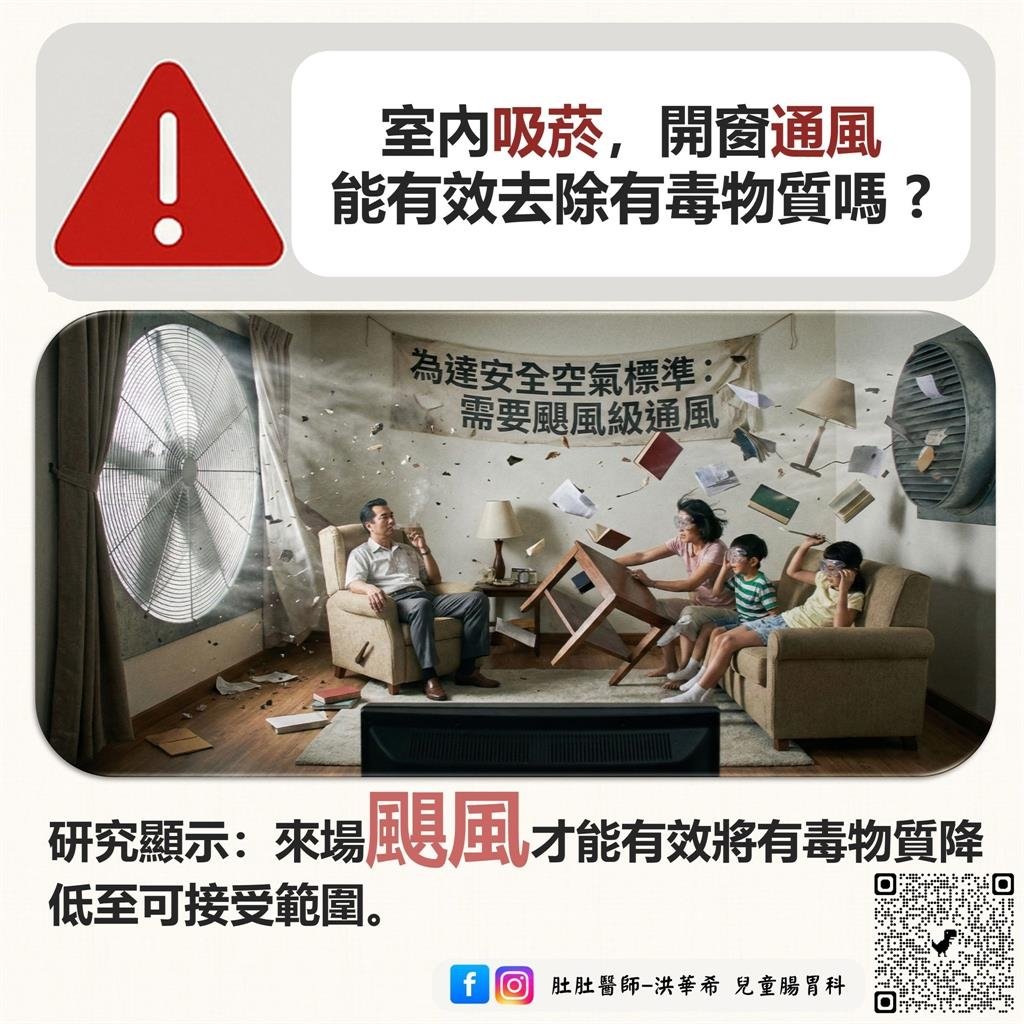 別再安慰有開窗！阿公「1習慣」害孫久咳不癒…醫曝：2手菸颱風才吹得散
