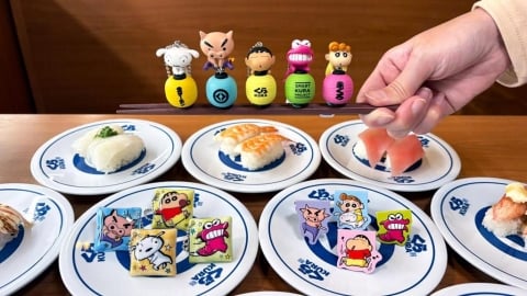 連鎖餐飲大搶新年商機　蠟筆小新壽司扭蛋、海陸火山披薩