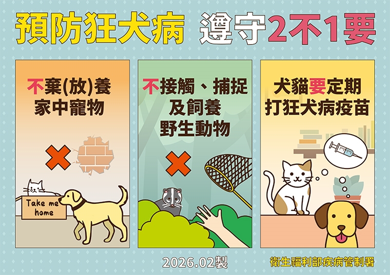 春節走春嚴防野生鼬獾狂犬病威脅 落實「沖、消、醫」自救3步驟