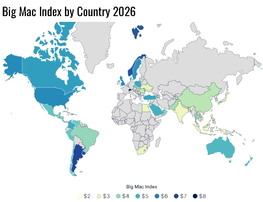 最新「大麥克指數」曝光!新台幣被低估59.6%、日圓被低估50.5%