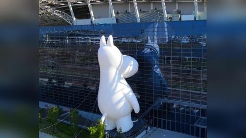 圓潤白屁屁非起司！中台灣燈會將登場　４樓高「照鏡姆明」俏皮現身台中