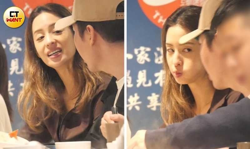 原本聊天還聊得滿開心,男伴不知道說了什麼惹莫允雯不開心,她立刻嘟起嘴來。(圖/本刊攝影組)