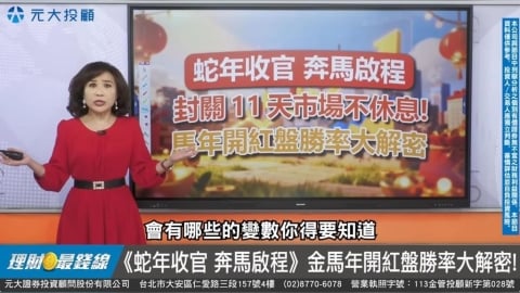台股封關11天 蛇年漲10080點迎金馬 馬年開紅盤勝率解密!