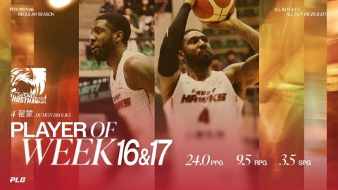 PLG／農曆年前他最猛！翟蒙獲單周最佳球員　台鋼獵鷹穩坐聯盟第二