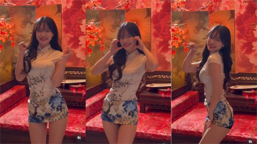 李多慧連3年「華麗短旗袍」熱舞拜年!加碼甜喊:情人節快樂、年年有餘