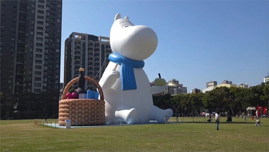 春節期間陣風估達7級以上　台中巨型姆明暫時告假至2/23