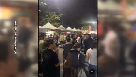 內埔年街市集"除夕夜跳電" 民眾摸黑逛"無燈年街"