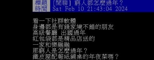  朋友年假狂出國買精品！她疑惑「窮人都怎麼過年」掀網熱議　回應一面倒