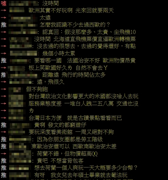 他見台人過年出國「都不愛歐洲」喊：沒錢嗎？內行點「殘酷2現實」全說了