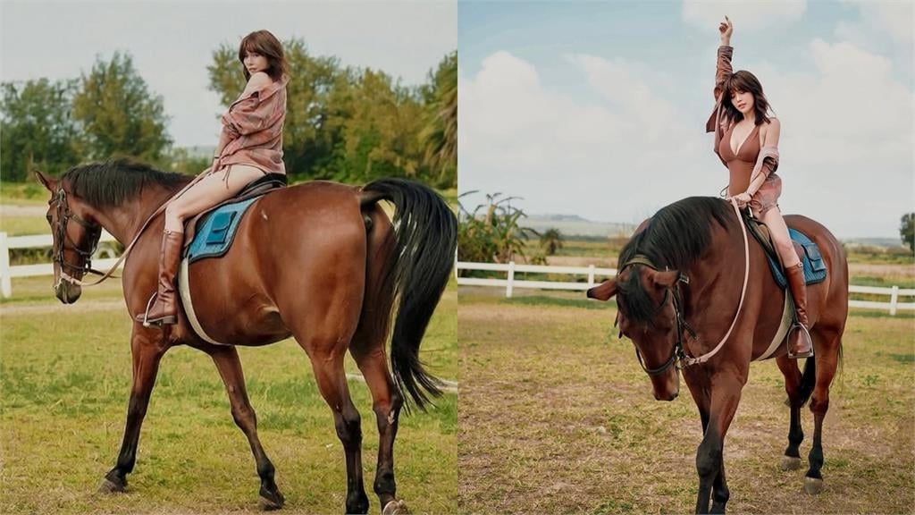 壯壯「中路淨空」騎駿馬！炸出「蜜桃大麻糬」畫面曝…她甜喊：願成為脫韁野馬