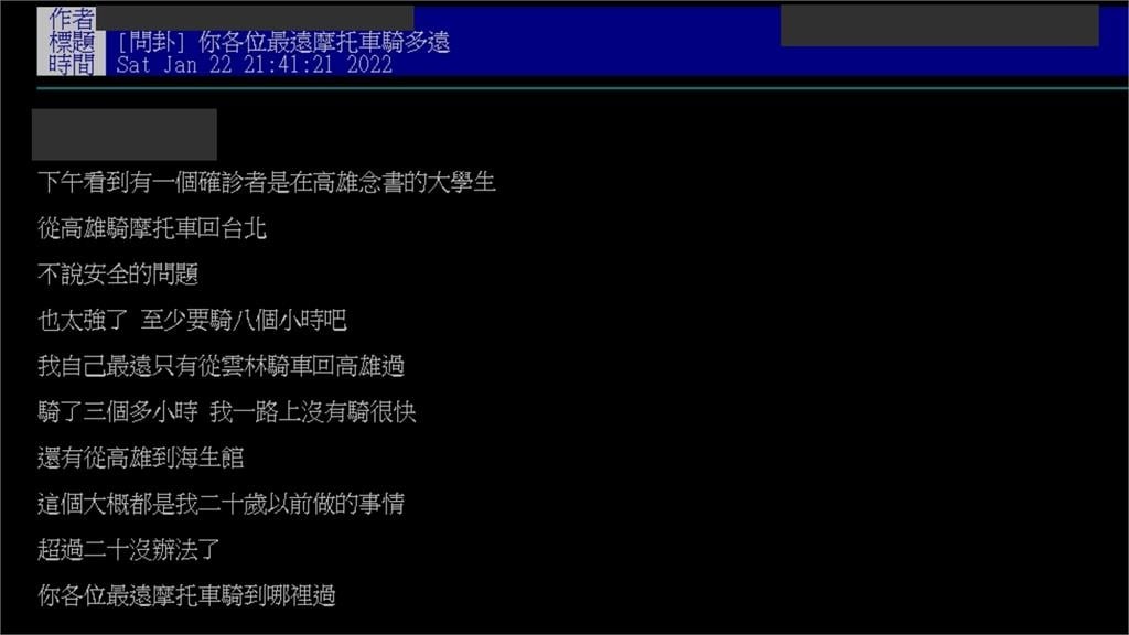 大學生「從高雄騎回台北」網驚：OO快爛了！釣出超猛戰士「狂飆10.5hr」不休息