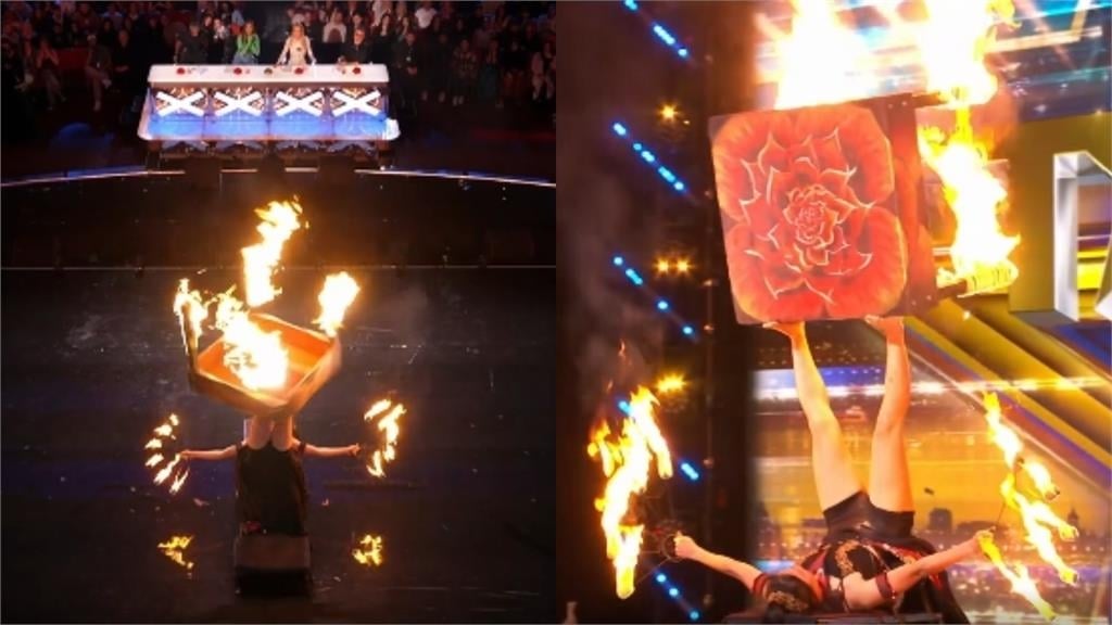台灣女伶登《達人秀》 腳轉「烈焰火缸」!4位評審起身致敬網:真功夫