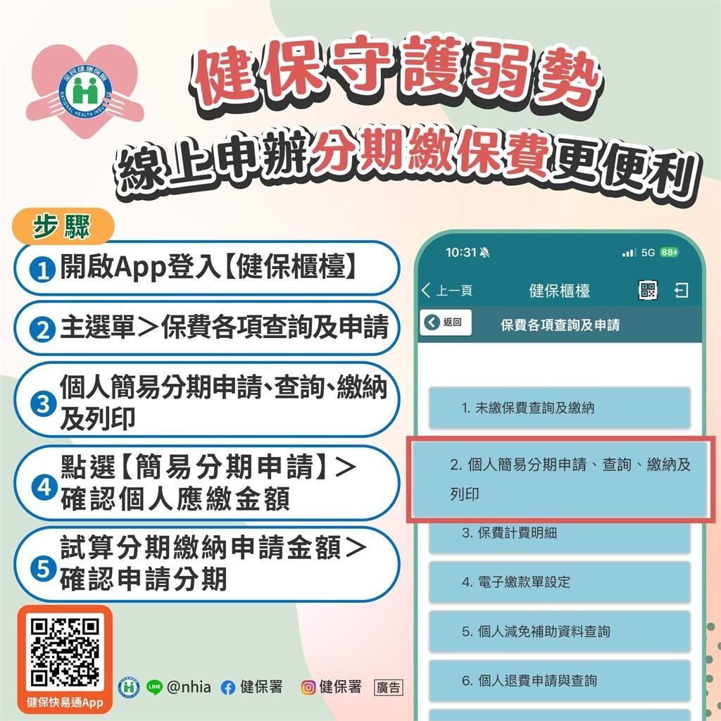 健保快易通APP再進化！查詢、分期、繳費「一指搞定」3年超過5萬人使用