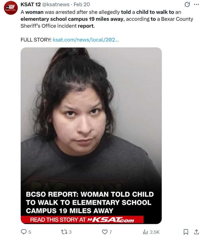 警方表示，女童母親在飲下一整瓶葡萄酒後昏睡，翌日拒絕載送女兒上學，案件目前由相關單位處理中。（圖／翻攝自X，@ksatnews）