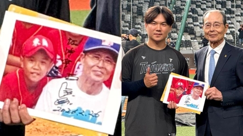 經典賽(影)／小小「小可愛」與王貞治！江坤宇圓兒時夢交流賽得「OH桑」親筆簽名