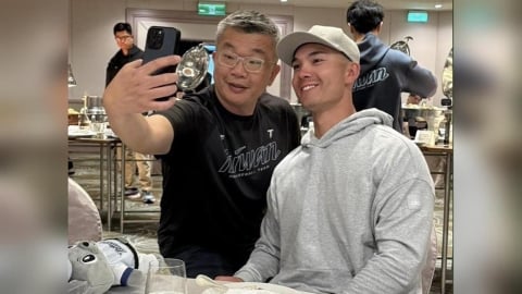 經典賽／「費仔」來台灣隊報到了！蔡其昌深夜發「宵夜文」歡迎！練習前出席代言活動