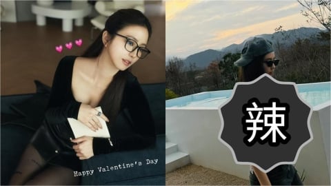 周曉涵泳池大解放「開深V穿搭」太辣！黑Bra「深溝炸出雪球」吸萬人狂讚