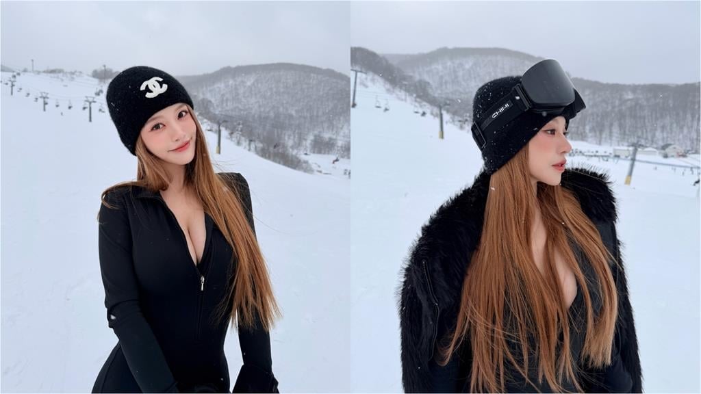 蔡瑞雪雪中大解放「開深V穿搭」！緊身套裝「炸出大麻糬」網嗨喊：流量密碼