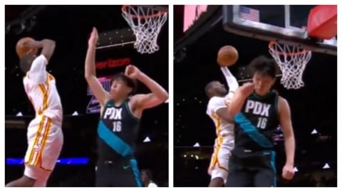 NBA(影)／中國約基奇慘變海報配角快躲開！庫明加解除封印「上演爆扣」全場瘋狂