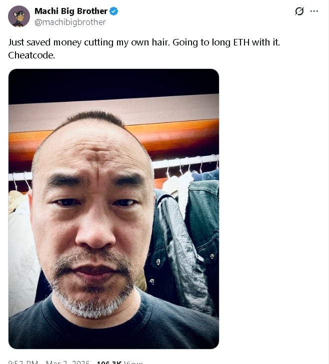 黃立成爆倉「資產蒸發95%」虧慘！認了「自剪髮省錢」網虧：光頭總比禿頭好