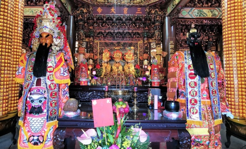 台中四張犁三官堂三官大帝。（圖／楊登嵙提供)