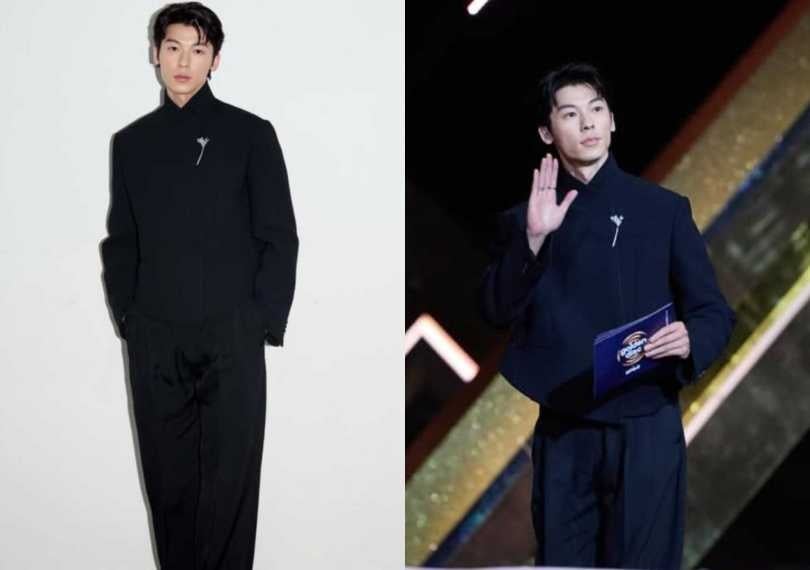 許光漢年初受邀出席韓國金唱片頒獎典禮擔任頒獎嘉賓，帥氣現身。（圖／翻攝自許光漢IG）