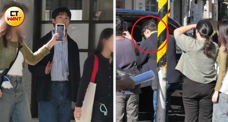 去年9月17日，許光漢被粉絲包圍，親切向鏡頭打招呼。（圖／本刊攝影組）