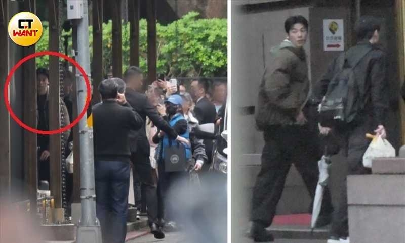 去年12月13日，許光漢結束工作後，沿途同樣被大批粉絲簇擁包圍。（圖／本刊攝影組）