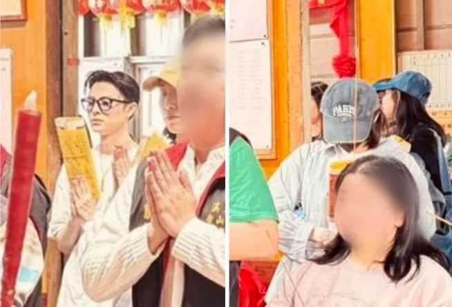 粿粿與王子大年初六被直擊前往大溪廣澤宮拜拜祈福。(圖/翻攝自廣澤宮臉書)