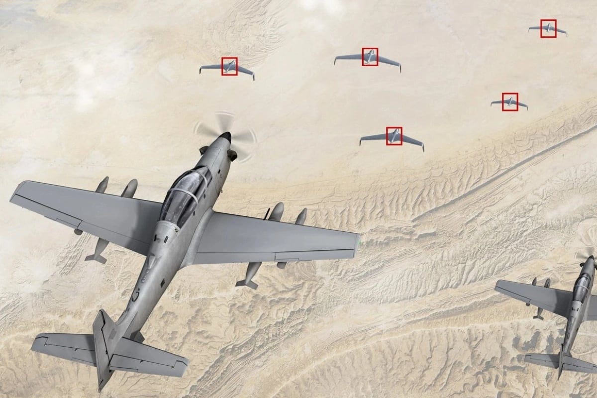 A-29攻擊機與AI技術整合，大幅提升偵測、追蹤與摧毀無人機的能力。（取自Embraer公司網站）